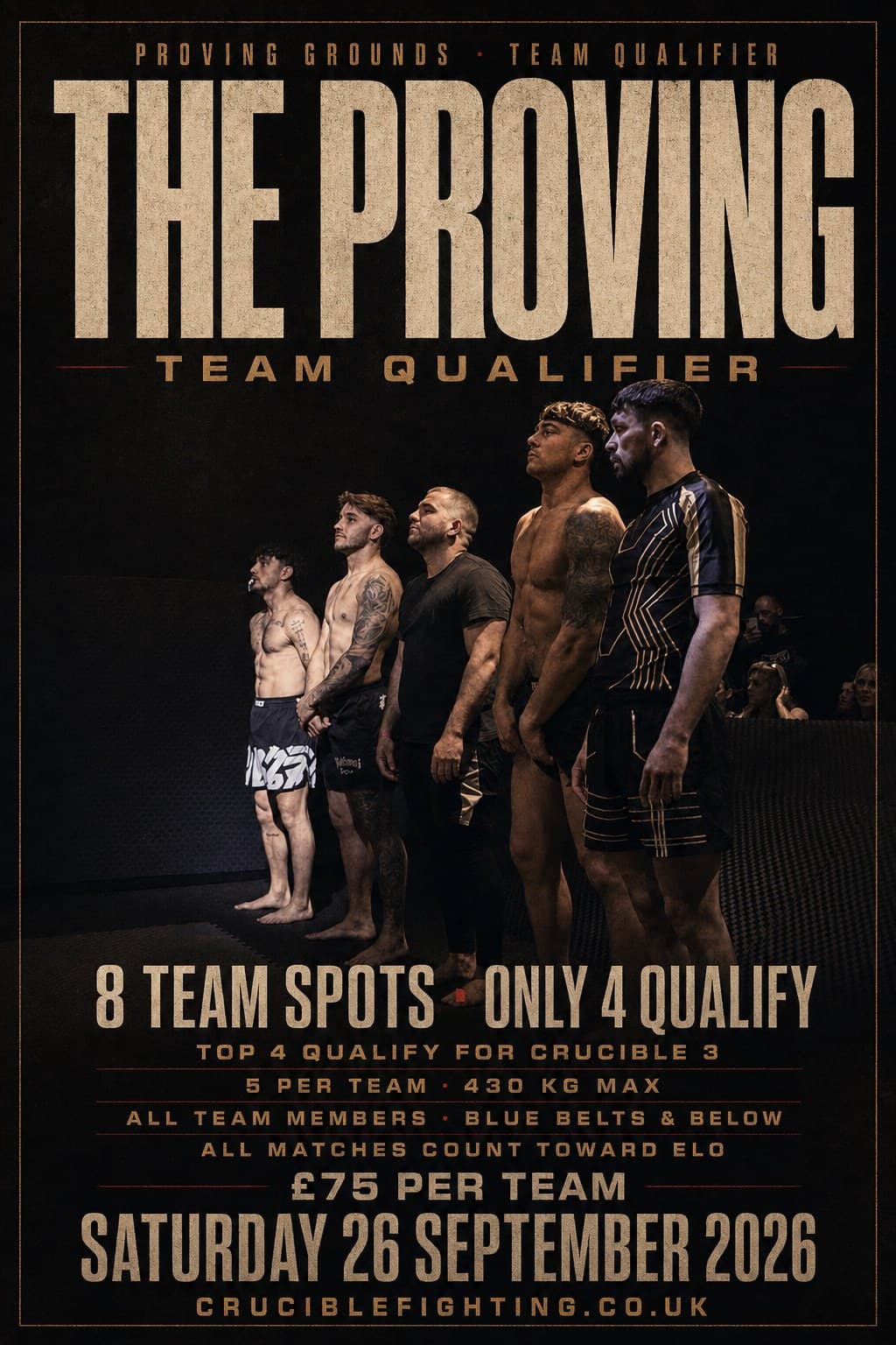 The Proving Team Qualifier event poster